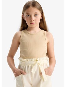 Resim DeFacto Kız Çocuk Bisiklet Yaka Basic Düz Atlet C2214A824SMBG387 