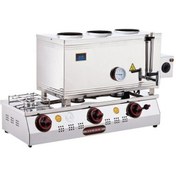 Resim Işıkgaz Silverinox Doğalgaz + Elektrikli 40 Litre 3 Demlikli Çay Kazanı Slvr-2101-d 
