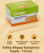 Resim Owersea ahta Ahşap Karıştırıcı Kaşık – Çay & Kahve İçin 1 Kutu (Tek Kullanımlık, Doğal) 