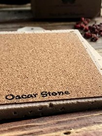 Resim Oscar Stone Decor Taş Bardak Altlığı Stone Coasters - 4lü Set Ünlü Tablo Kolleksiyonu Seti 