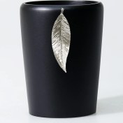 Resim Selim Leaf Diş Fırçalık Siyah Gümüş 