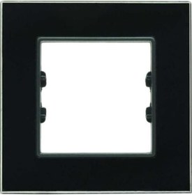 Resim Arvehu Asfir Schneider Asfora Serisine Özel Tekli Parlak Siyah Pleksiglas Anahtar Priz Çerçevesi 