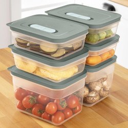 Resim 6'lı Hava Kanallı Ayarlanabilir Sebze Ve Meyve Saklama Kabı 4x(1,15 Lt) 2x(2,35 lt) yeşil 