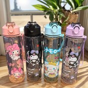 Resim Sanrio için for hello kitty 800ml/27oz Karikatür Şeffaf Spor Su Şişesi, Sızdırmaz, Taşınabilir, Dökülme Karşıtı, Çıkarılabilir Kapaklı, Egzersiz, Koşu, Ona Hediye, Doğum Günü Hediyesi için Uygun 