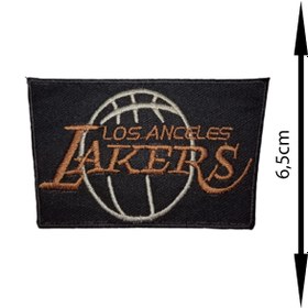 Resim REMSATİC Ütü Ile Yapışan Arma - Yama - Patch - Los Angeles Lakers Modeli (10cm X 6,5cm) 