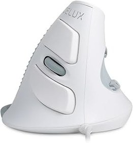 Resim DeLUX Kablolu Ergonomik Fare, Slient Click Dikey Fare, Çıkarılabilir Bilek Dayanağı, Sürücü Üzerinden 4200 DPI, 6 Programlanabilir Düğme, Karpal Tünel için, Dizüstü Bilgisayar/PC/Mac için 