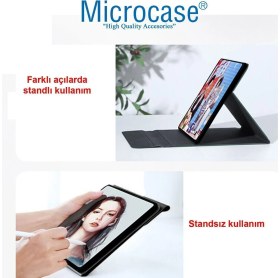 Resim Microcase Xiaomi Poco Pad X1 11.2 Inch Tablet ile Uyumlu Sleeve Serisi Mıknatıs Kapak Standlı Kılıf - Slorta 