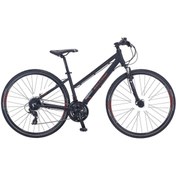 Resim Salcano City Life Unisex V-fren 28 Jant 21 Vites 16 Kadro Şehir Bisikleti Siyah Kırmızı 