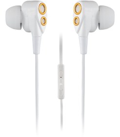 Resim MF Product Acoustic 0152 Mikrofonlu Kablolu Kulakiçi Kulaklık Beyaz-Gold 