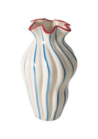 Resim Mudo Home Blue Lıne Vazo 21x21x39cm Mavi 
