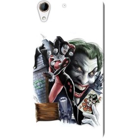 Resim Ceppare Htc Desire 728 Kılıf Desen Baskılı Silikon Kapak Joker STK:601 