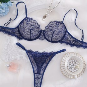 Resim 2 adet Kadın Seksi İç Çamaşırı Seti - Kırmızı Dantel Sütyen Çiçek Desenli ve Eşleşen Külot, Orta Destek, Dolgu Yok, Yetişkinler İçin Mükemmel, Cazip Giyim | Çiçek Dantel Tasarımı | Dantel Sütyen Seti 