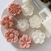 Resim 5 Parça Çiçek Kurabiye Kalıp Seti - DIY Ayçöreği & Pastacılık Kalıpları, ABS Plastik, Zarif Beyaz Çiçek Tasarımları ile Şık Pişirme, Noel & Cadılar Bayramı için İdeal, Mutfak Gereçleri 