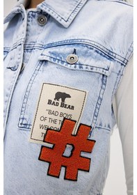 Resim Bad Bear Joanne Ocean Blue Kadın Denim Yelek Açık Mavi 