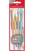 Resim Faber Castell Fırça Seti Soft Touch 4'lü Pastel Renkler 