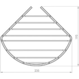 Resim Tema 20x20 1 Katlı Köşe Şampuanlık (prinç Paslanmaz) 