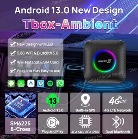 Resim Genel Markalar CarlinKit CarPlay AI Kutusu 2024 Android 13.0 QCM6225 8 Çekirdekli Android Otomatik Kablosuz CarPlay 