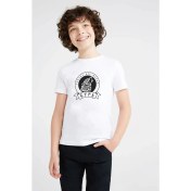 Resim Qivi Göktürk Tengri Biz Menen Baskılı Unisex Çocuk Beyaz Tshirt 