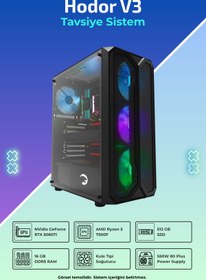 Resim İncehesap Hodor V3 R5-7500F 16GB RAM 512GB SSD RTX5060Ti 8GB FreeDos Masaüstü Oyuncu Bilgisayarı 