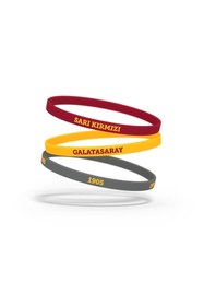 Resim Galatasaray Lisanslı 3'lü Bileklik Hediye Siyah Aslan Ahşap Kutulu 
