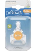 Resim Dr.Brown's Dar Ağız 3.Seviye 6+ Silikon Biberon Emziği 2'li 