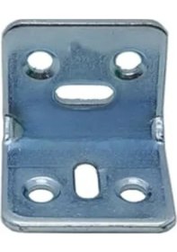 Resim Kaliteli L Tipi Metal Köşebent, 30x25x25mm, Gümüş Renk, 10 Adet Vida İle 