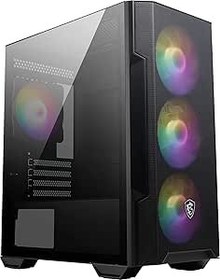 Resim MSI MAG FORGE M100R Mini Tower PC Kasası - Temperli Cam, Micro-ATX ve Mini-ITX Özelliği, Mesh Ön Panel, Hub Denetleyicili 4 x 120mm ARGB Fanlar, Manyetik Toz Filtresi, USB 3.2 Gen 1 Tip-A Bağlantı Noktası 