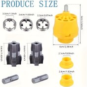 Resim 10 adet Çelik Boru Dişleme Aracı Seti, Boru Dişleme Kiti 3 Kalıp (Dış + İç), Elektrikli Matkap PVC Boru Dişleme Aracı - Plastik Boru Dişleme Kalıp Kiti, 1/2", 3/4", 1" Su Boru Dişleme Kiti için 