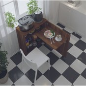 Resim Asra Trend Mutfak Fonksiyonel Kiler Dolabı Katlanır Masa 