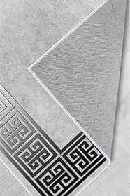 Resim Rovigo Dijital Baskı Yıkanabilir Kaymaz Taban Salon Halısı Rvg0365, Gri, 160 x 230 