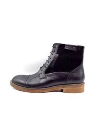Resim Güvener King Shoes Siyah Hakiki Deri Erkek Şık Postal 