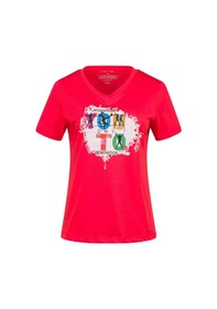 Resim 2as Alone Baskılı V Yaka Kadın T-shirt 403 Kırmızı 