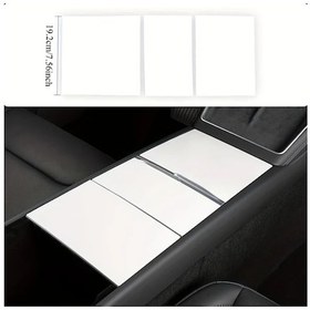 Resim Hightower Tesla Model 3 2024 2025 Model Y 2025 3 Parça Beyaz Konsol Kılıfı 