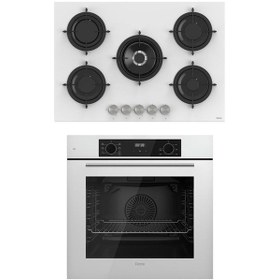 Resim Ferre Icon Plus 75 Serisi QBL63CB-RS036 2li Cam Ankastre Set 