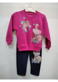 Resim Cebeciticaret Kız Bebek Pembe Alt Üst Takım %100 Pamuklu (479834510) 