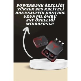 Resim MidasTech Dijital Göstergeli Powerbank Kablosuz Kulaklık ve 7 Kordonlu Yeni Nesil Akıllı Saat Dokunmatik K 