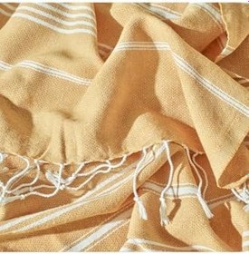 Resim Bella Maison%100 Pamuk Alora Peştamal Hardal (95X180 Cm) 