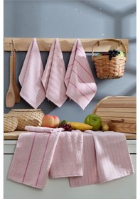 Resim 6 Lı El Yüz Mutfak Havlusu Seti Sophia 30 X 50 Cm Pudra 
