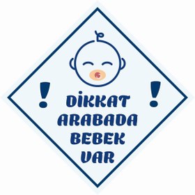 Resim starthediyelik ARABADA BEBEK VAR STICKER-3 