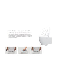 Resim Isvea Infinity Beyaz Asma Klozet ve Yavaş Kapanır Kapak 