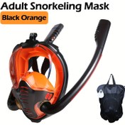 Resim Yetişkinler için Tam Yüz Şnorkel Maske, Uzatılmış Çift Hortumlu 180° Panoramik Yüzme Maskesi, Sis ve Sızdırmazlık Karşıtı 