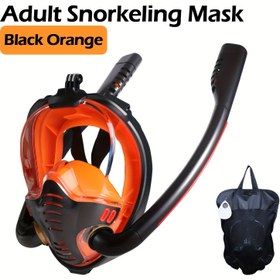 Resim Yetişkinler için Tam Yüz Şnorkel Maske, Uzatılmış Çift Hortumlu 180° Panoramik Yüzme Maskesi, Sis ve Sızdırmazlık Karşıtı 