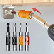 Resim 1 adet 1/4" Altı Manyetik Halka Matkap El Aletleri Matkap Ucu Uzatma Çubuğu Hızlı Değiştirme Tutucu Güç Matkabı Soket Adaptörü Seti - Profesyonel Çok Yönlü 360° Altı Manyetik Shank Uzatma Soket Adaptörü Seti, Yüksek Kaliteli Darbe Soket Adaptörü, Çok Yönlü Matkap Ucu Seti | Manyetik Uç Tutucu | Dayanıklı Çelik İnşaat, Matkap Uçları 