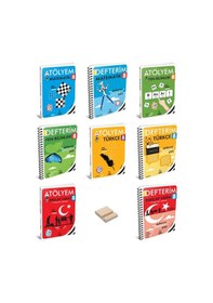 Resim Lgs 8. Sınıf Matematik Fen Türkçe Ve Inkılap Atölyem - Defterim 8li Set + Telefon Standı 