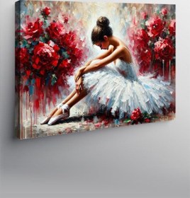 Resim Kanvas Tablo Güllerin İçinde Dans Balerin Ytcnvs506420, 50 X 70 