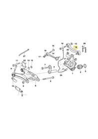 Resim Bmw E39 Uyumlu Arka Sağ Salıncak Kolu 33326767832 