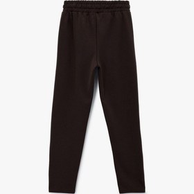 Resim Koton Yüksek Bel Modal Karışımlı Bağcıklı Cepli Jogger Eşofman Altı Kahverengi 6wak40120nk Kahve 