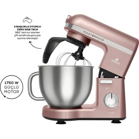 Resim Karaca Chef Pro Çift Kollu 5 Lt 6 Hız Kademeli 1750 W Güçlü Motor Hamur Yoğurma & Mutfak Şefi + Hediyeli 