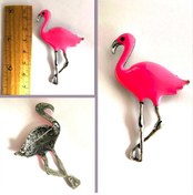 Resim Omeniv Retro Vintage Tarz Flamingo Kuşu Broş İğne 