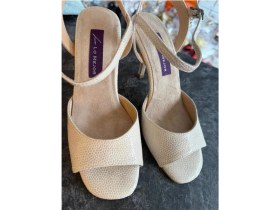 Resim Lo Mejor Shoes Yılan Derisi Görünümlü Tango Dans ve Salon Ayakkabısı 8,5 cm 13 Pont Kelebek Model 